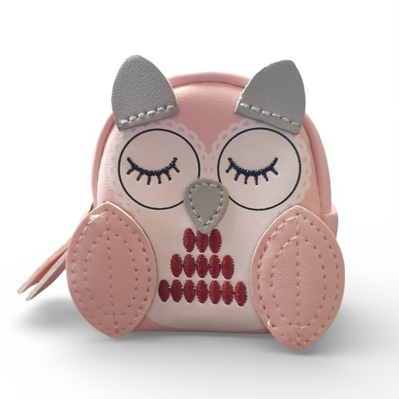 Owl Mini Backpack Coin Purse Keychain Bag Charm - Picture 4 of 13